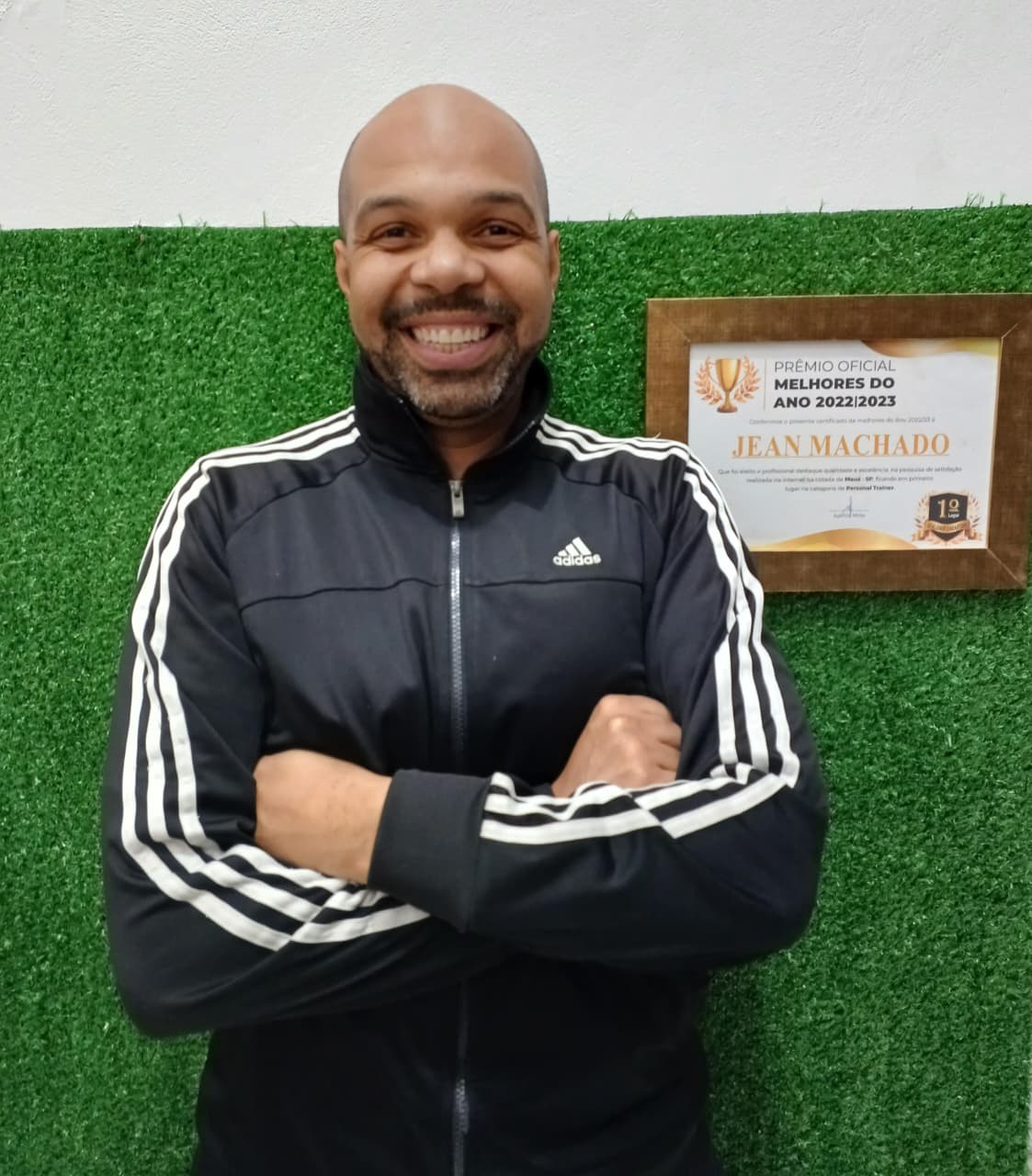 Jean Machado com prêmio de melhor personal trainer