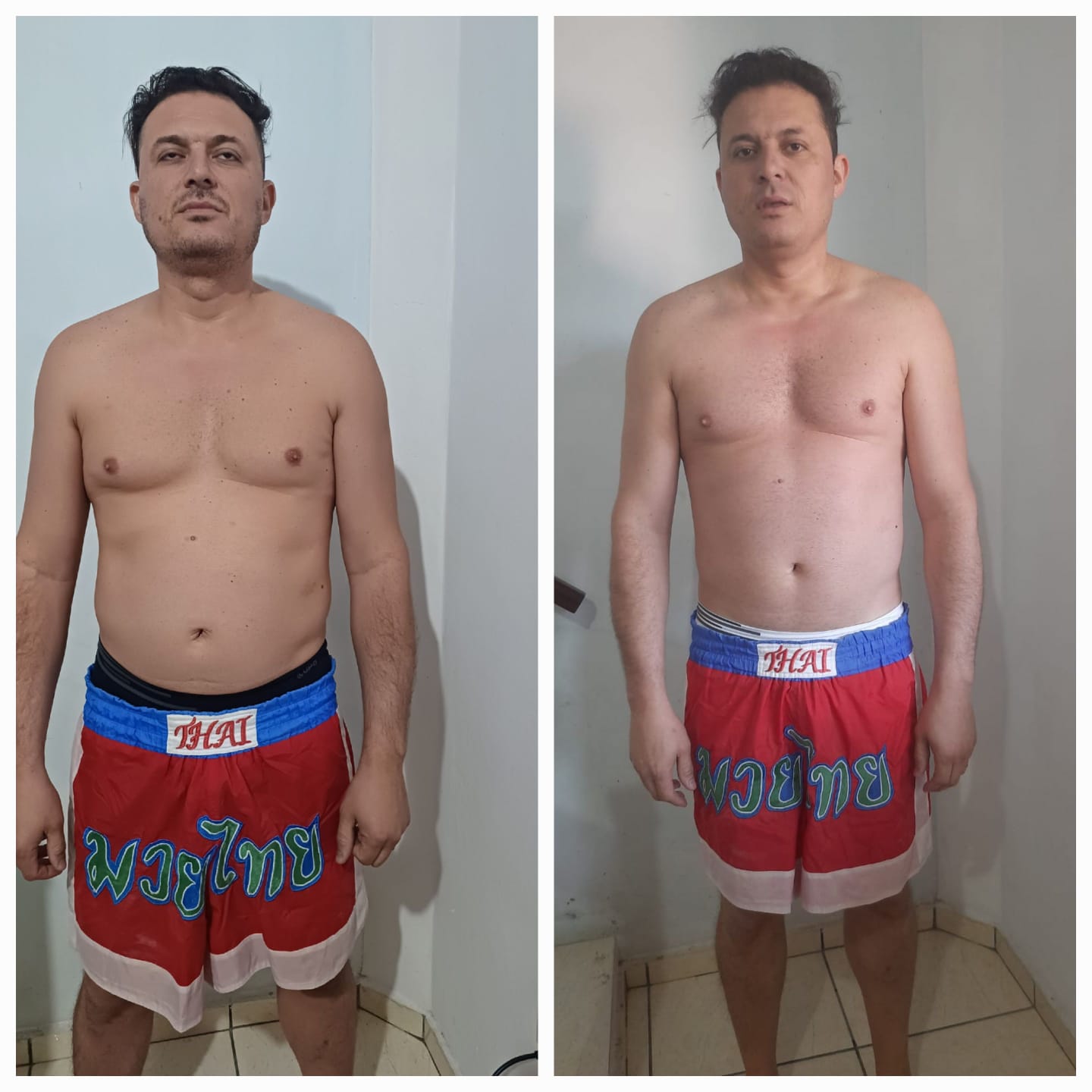 Antes e depois de aluno